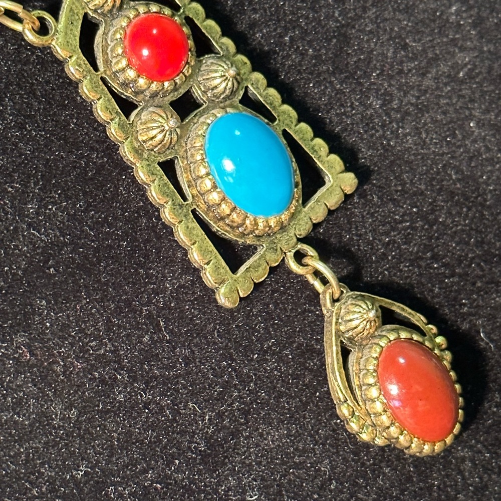 Vintage {Untested} Statement Necklace Native Amer… - image 6